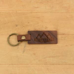 Montana State Bobcats Leather Luggage Tag Engraved