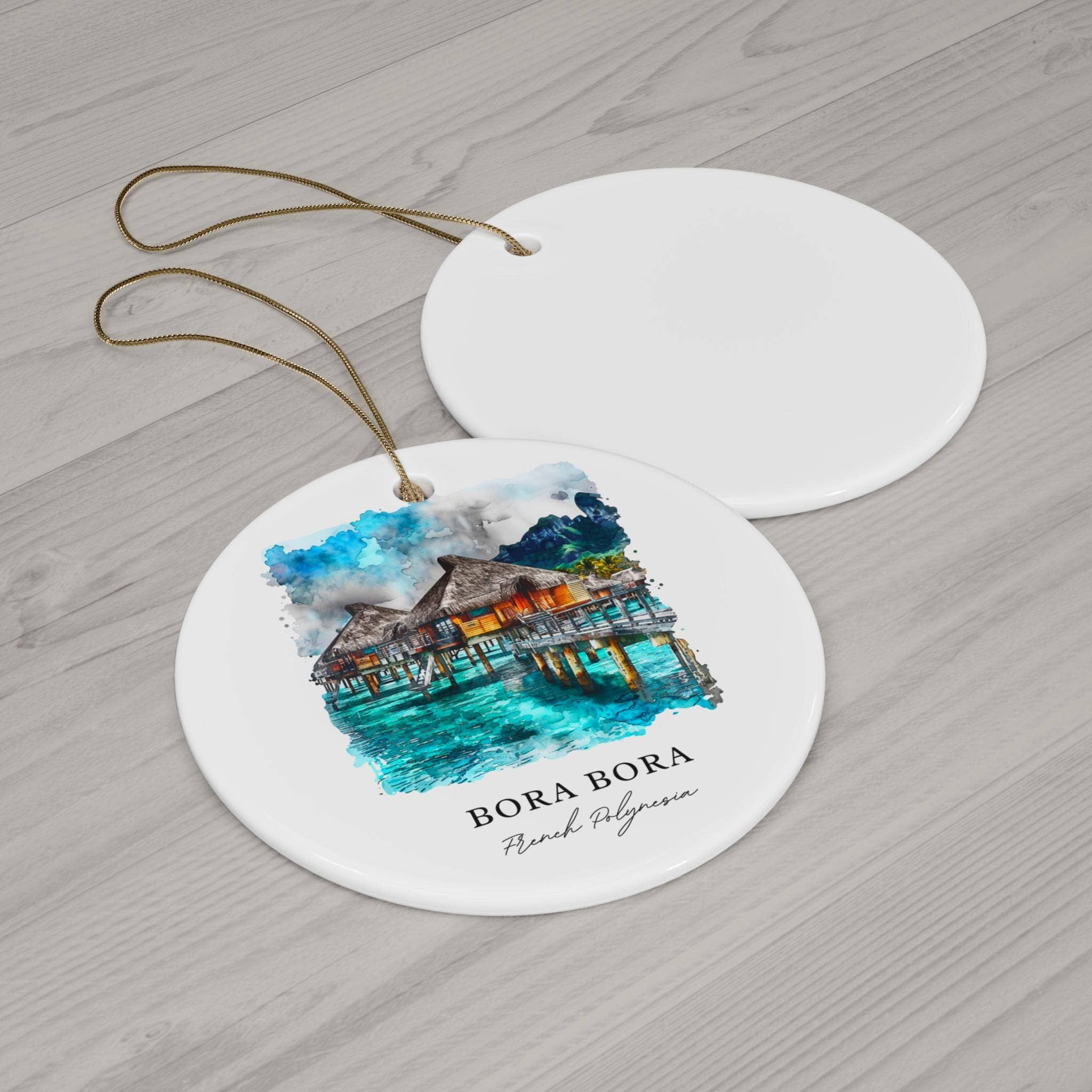Premium Travel Art - Wholesale Ornament - Bora Bora Ornament | Matte Finish | Travel Theme1