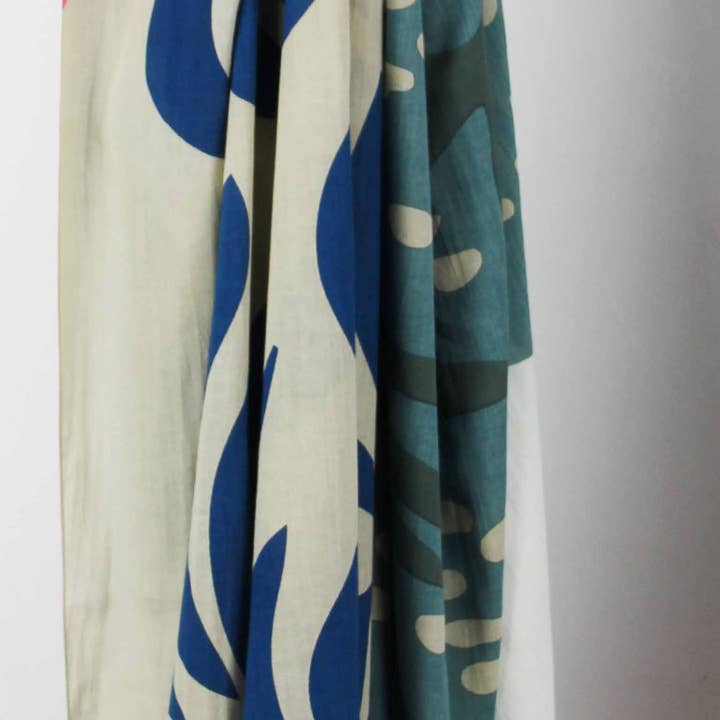 Les Belles Vagabondes - Wholesale Head Scarf - Women's - Organic Cotton Scarf Cap Breton Blue1