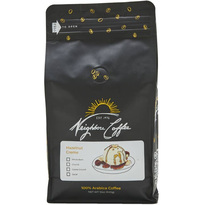 Hazelnut Creme Coffee - 12oz. Ground for wholesale by Neighbors Coffee - Gourmet Market