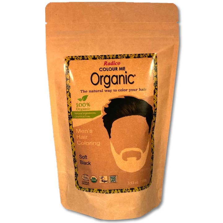Men's Soft Black - 100% Organic Hair Coloring for wholesale by Radico USA