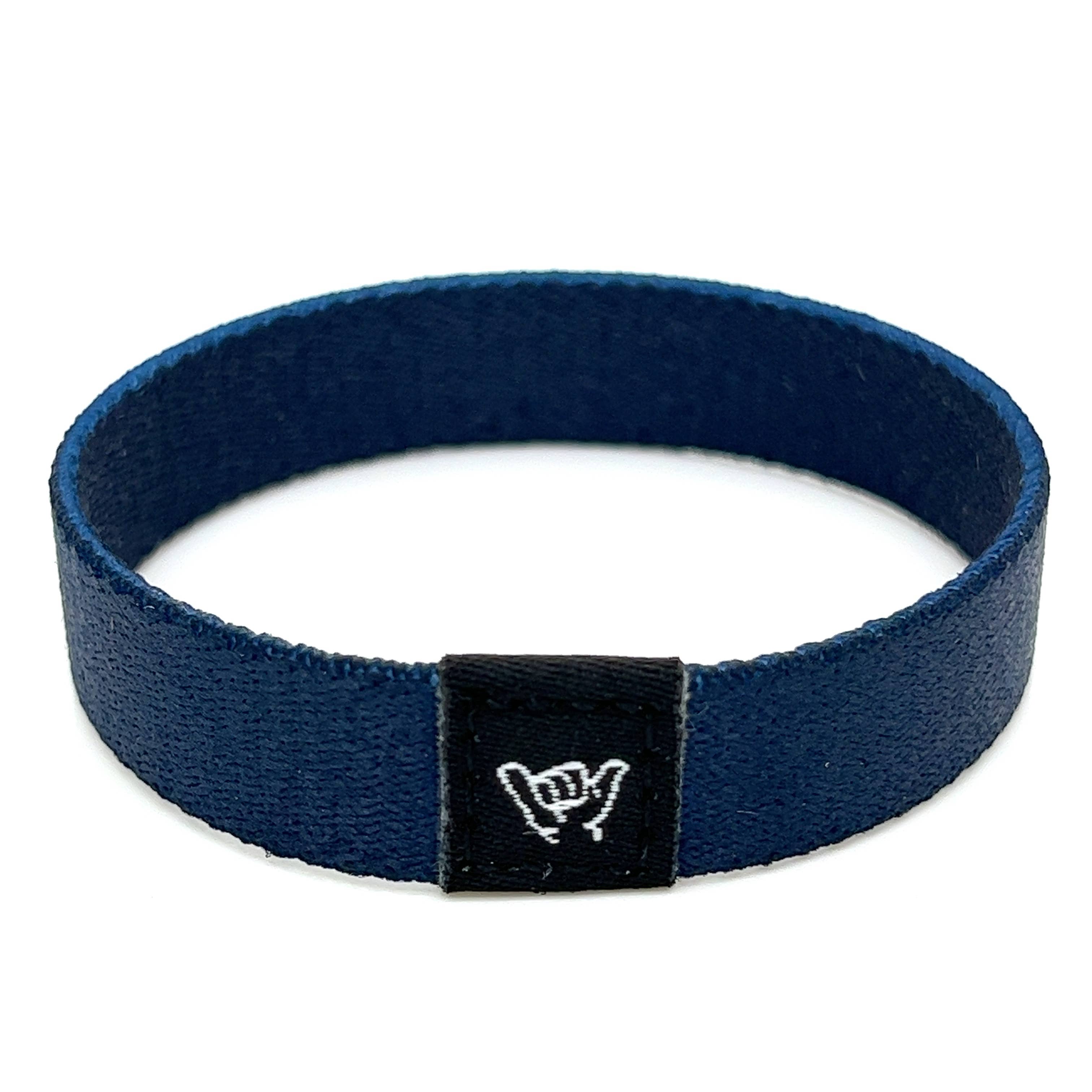 Hang Loose Bands - Wholesale Woven/Braided Bracelet - Navy Blue Wristband Bracelet 1