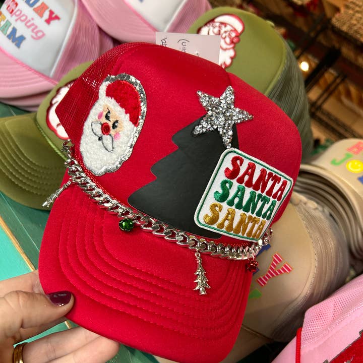 All Things Santa Trucker | Christmas Caps| Holiday | Merry for wholesale by Vibes Hat Company