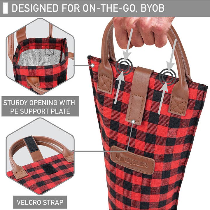 OPUX - Wholesale Wine tote - 1 Bottle Classic Wine Carrier Bag3