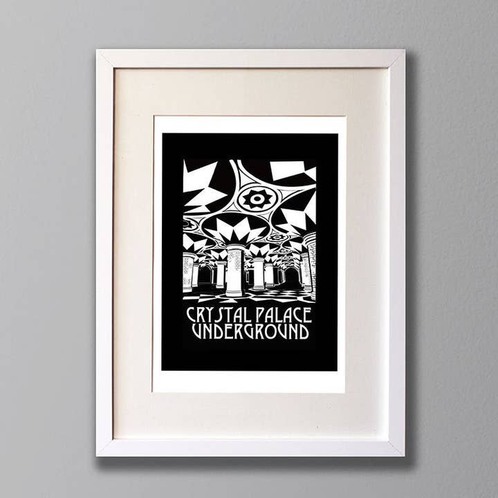 Crystal Palace Subway Screenprint - Limited Edition for wholesale by Red Faces Prints