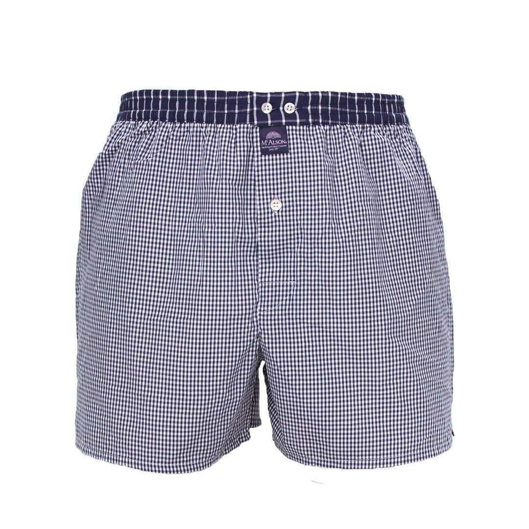 McAlson – wholesale Underwear – Men's – M0221 - Gingham navy blue1