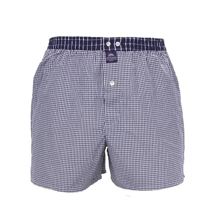 McAlson – wholesale Underwear – Men's – M0221 - Gingham navy blue1