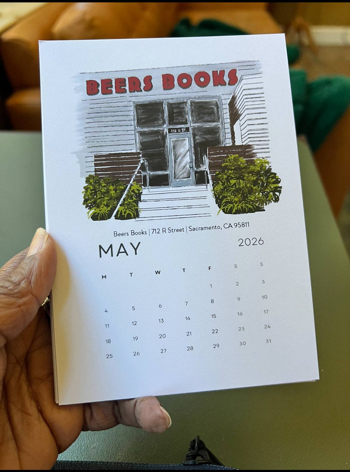 PriyaOriginalsArt - Wholesale Calendar - Sacramento's Third Places 2026 Desktop Calendar + easel5