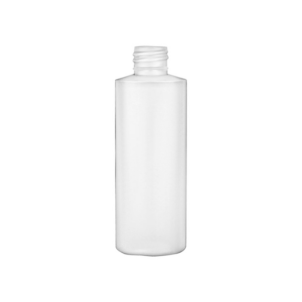 AfroCosmetics & Culture - Wholesale Travel Container - 8 oz HDPE Natural Cylinder Bottle with Black Ribbed Cap0