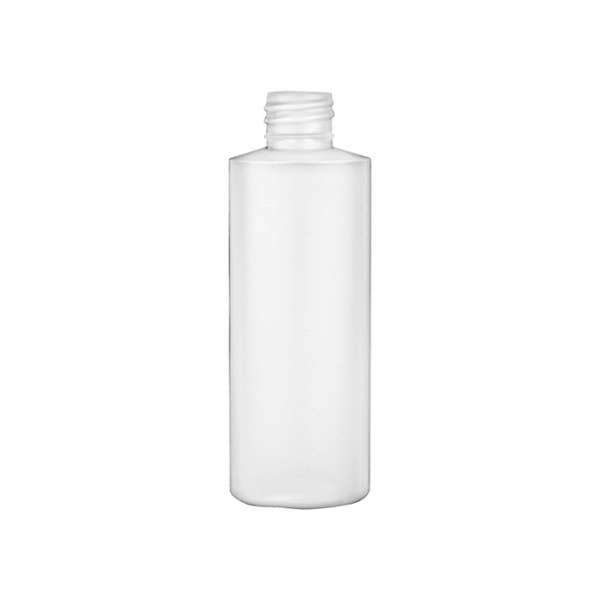 AfroCosmetics & Culture - Wholesale Travel Container - 8 oz HDPE Natural Cylinder Bottle with Black Ribbed Cap
