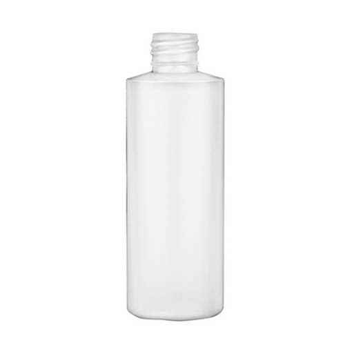 AfroCosmetics & Culture - Wholesale Travel Container - 8 oz HDPE Natural Cylinder Bottle with Black Ribbed Cap0