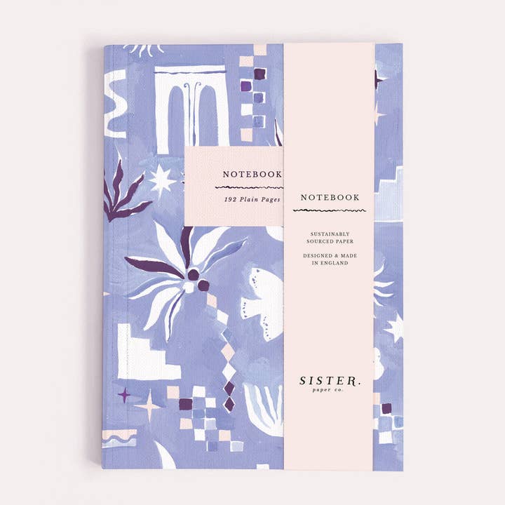 Sister Paper Co. - Wholesale Notebook - Medina Blue Notebook | Plain Page Journal | Blank Notebooks2