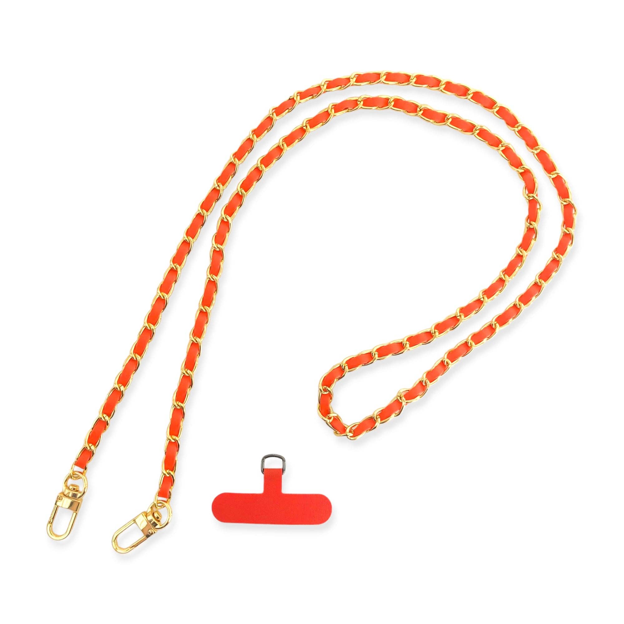 OMG Blings - Vente Sangle pour étui à téléphone - APC01 - Longue chaîne de téléphone en cuir végétalien*18