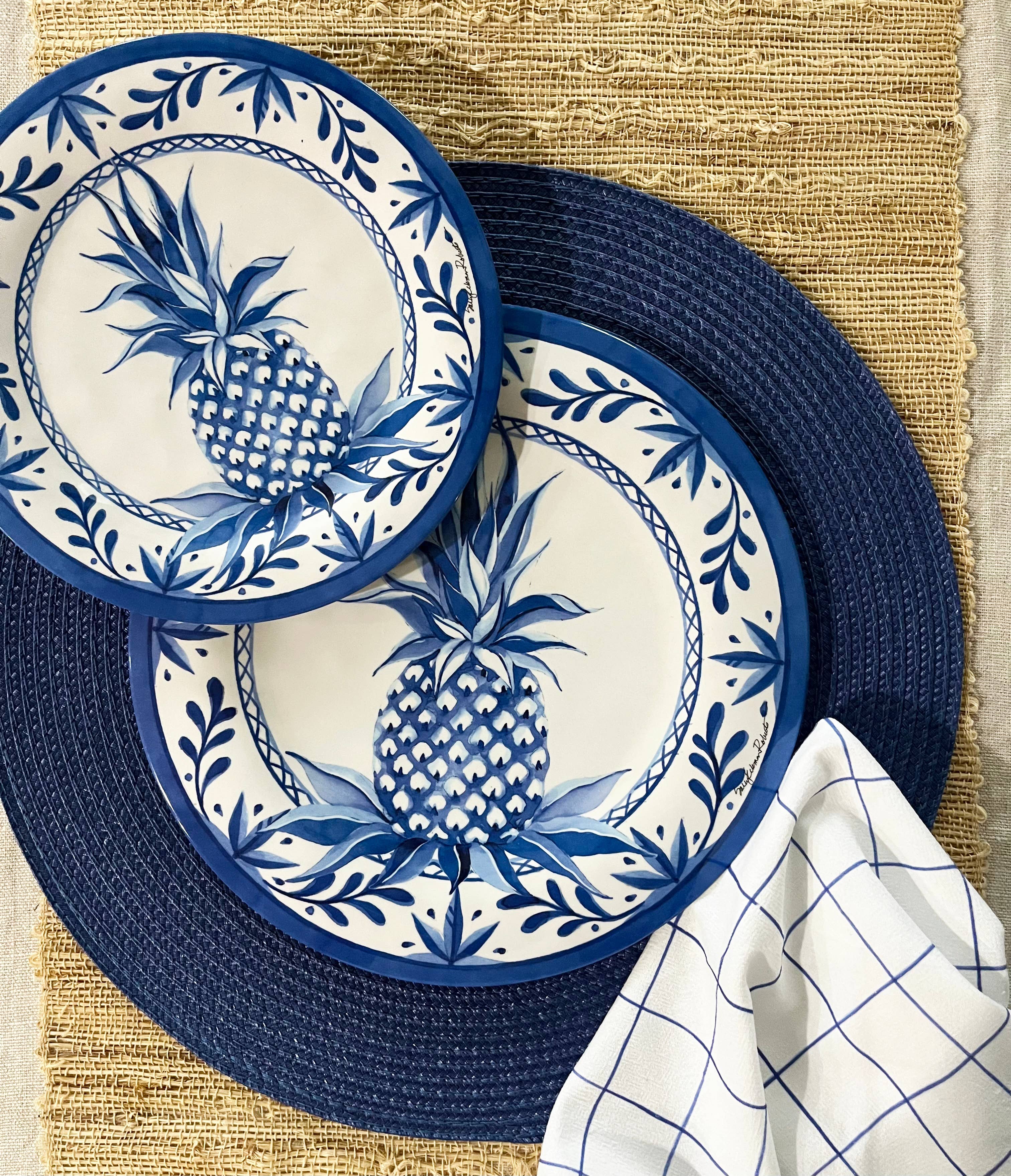 Bamboo Table - Wholesale Dinner Plate - Blue Pineapple Bamboo Plate Collection7