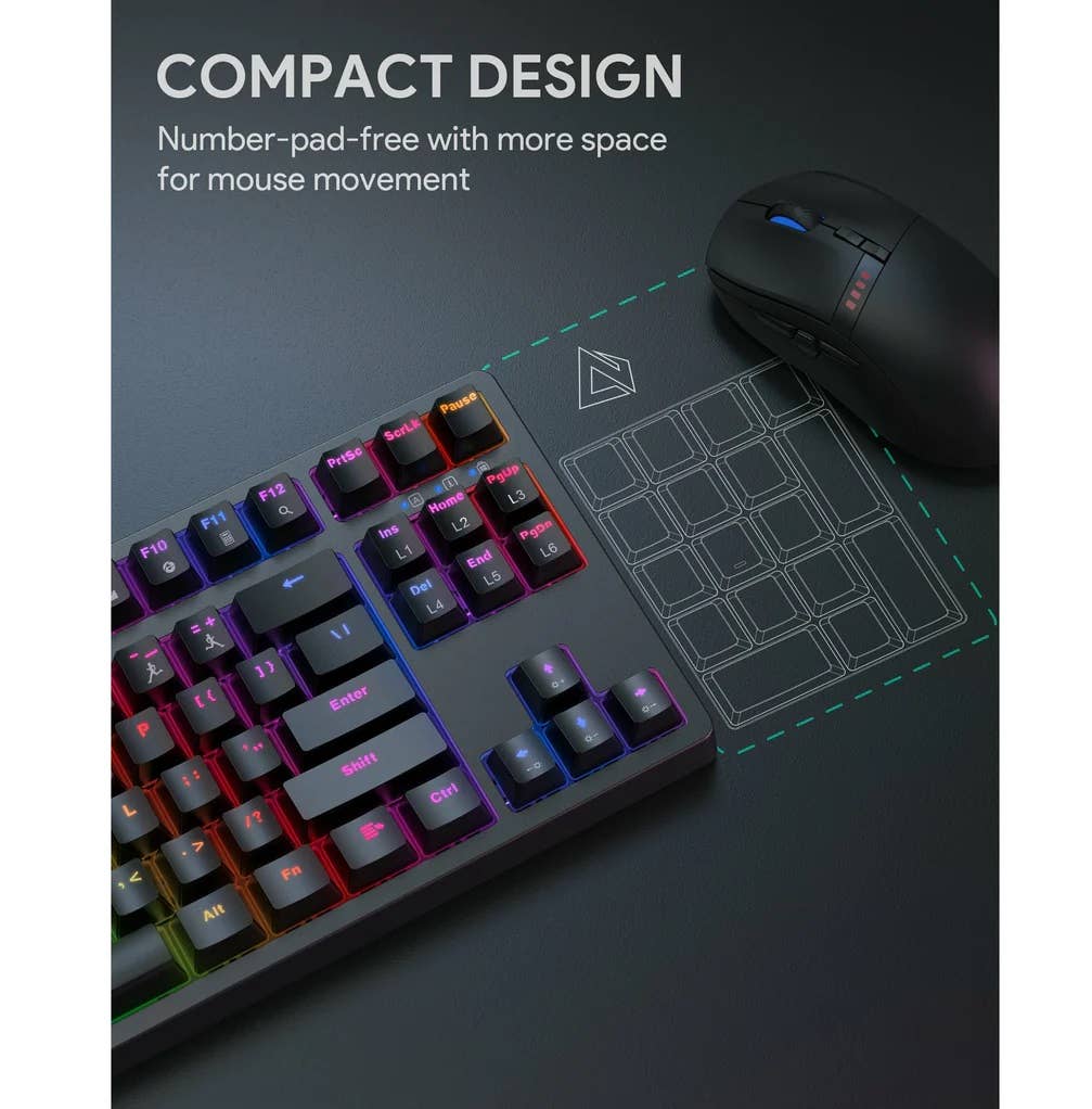 Above Edge - Wholesale Keyboard - Mechanical Keyboard Compact 87Key with Gaming Software1