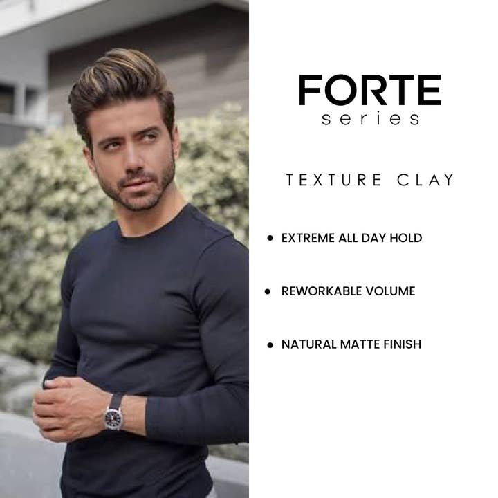 Forte Series, Inc. - Wholesale Hair Styling Gel/Mousse - Texture Clay - Extreme Hold - Texture & Volume - 2.5 Oz