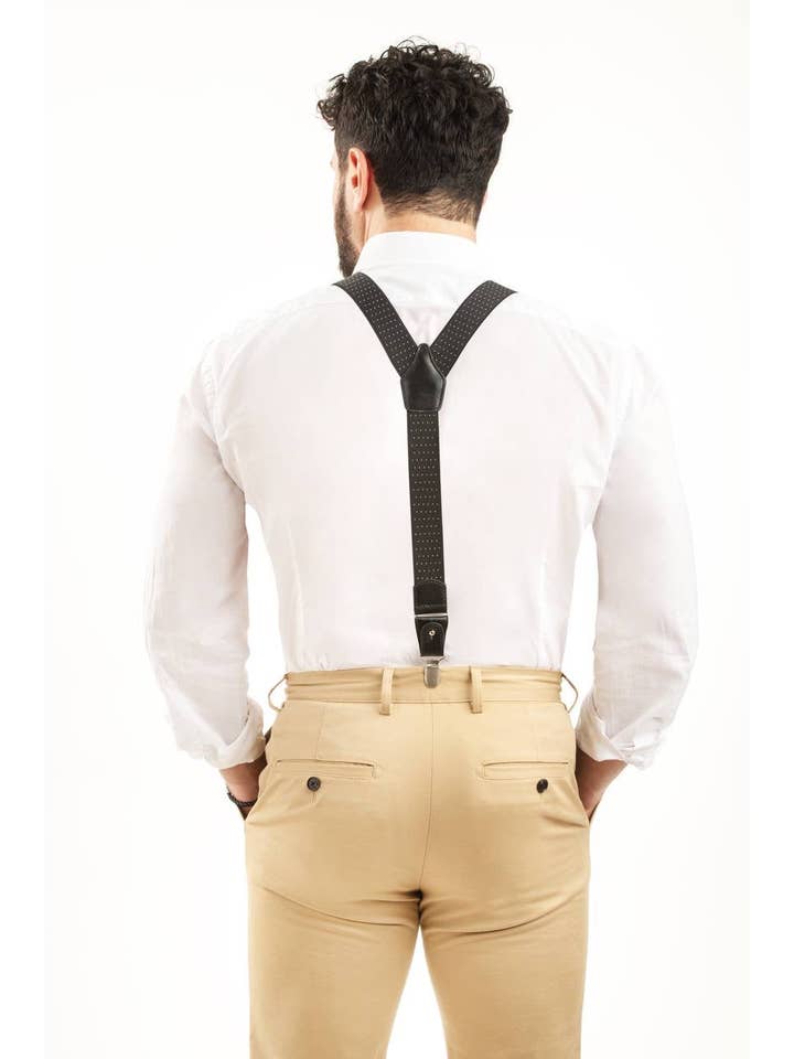 Ciccone Laboratorio Italiano - Wholesale Suit Vest - Men's - Polka dot suspenders3