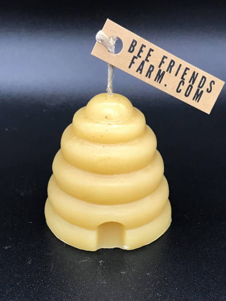 Skep Beeswax Candle - Hand Poured for wholesale by Bee Friends Farm