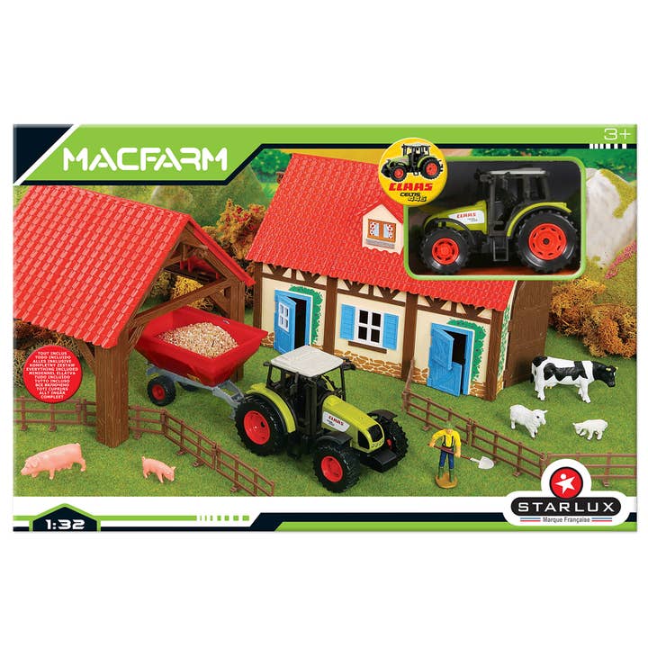 Starlux - Venta al por mayor Conjunto de juguetes - Niños - Set de tractores Farm+ con figuras - MACFARM 802234