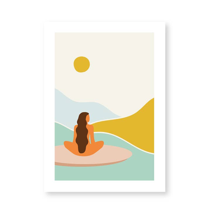 Beach Surfer Art Print for wholesale by Palm & Wild