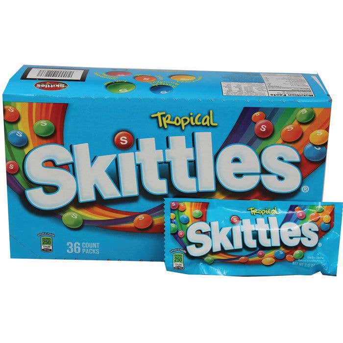 Grandpa Joe's Candy Shop - Wholesale Hard Candy - Skittles Candy Tropical Flavors, 36ct