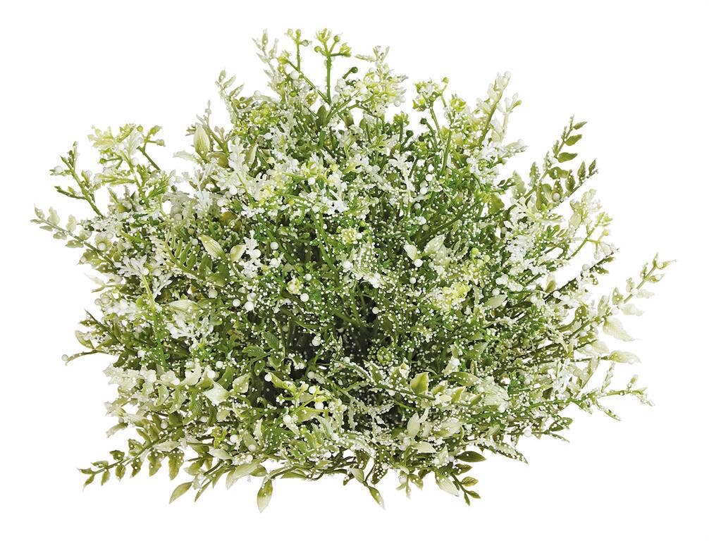 Select Artificials, Inc. - Wholesale Artificial Flowers - Mixed Fern, Ruscus, Tiny Berries, Half Dome, TT Gr/White0