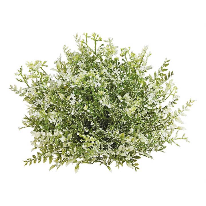 Select Artificials, Inc. - Wholesale Artificial Flowers - Mixed Fern, Ruscus, Tiny Berries, Half Dome, TT Gr/White
