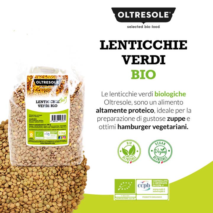 Oltresole - Wholesale Bonen - BIO GROENE LINZEN 1 Kg9
