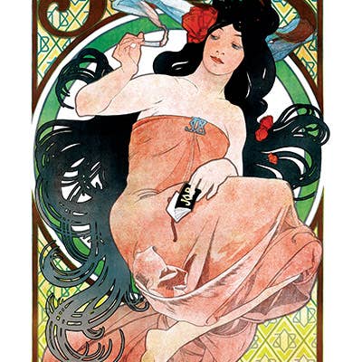 Laughing Elephant - Wholesale Art Print - JOB Cigarette Papers - Alphonse Mucha Print