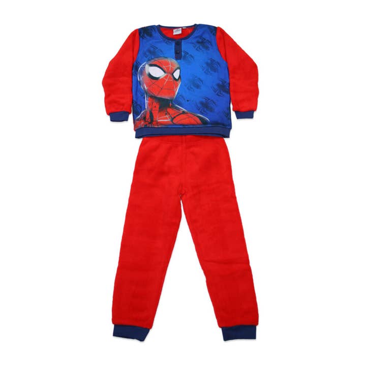 Evidence - Wholesale Sleepwear Set - Kids - Téli Gyerek Pizsama - Coral - Pókember - Piros - 128