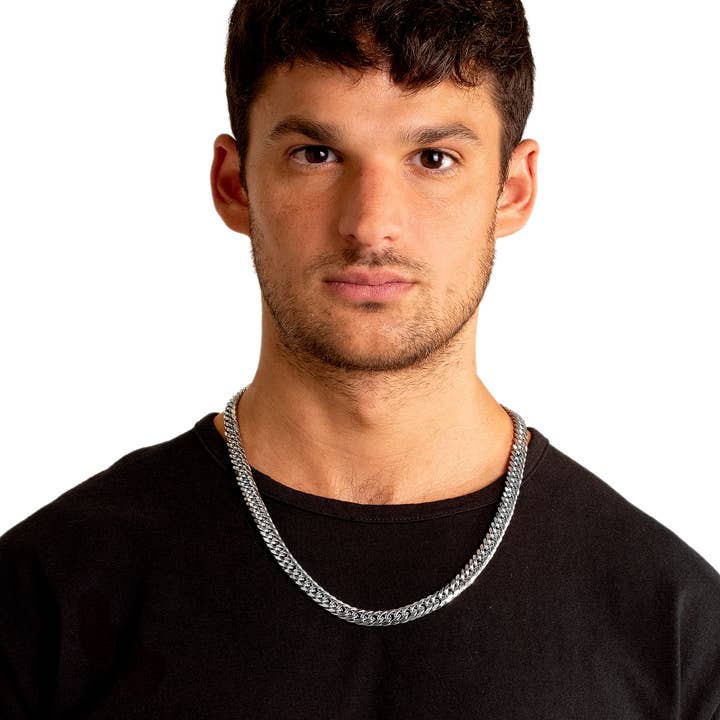 West Coast Jewelry – Großhandel Gliederhalskette – Panzerkette aus Edelstahl für Herren (10 mm) — 61 cm6