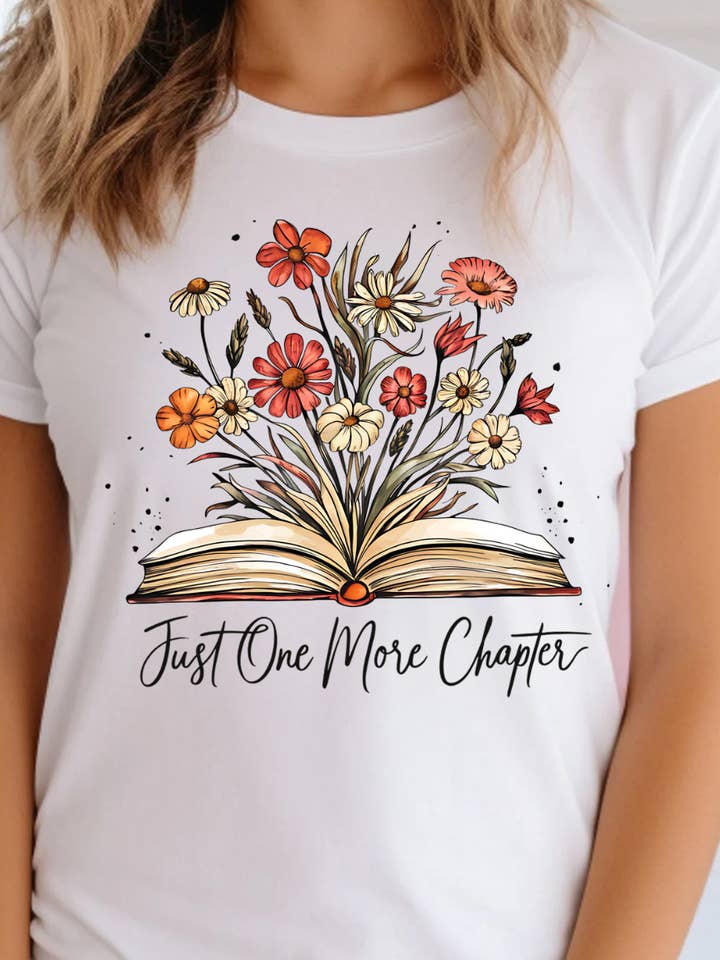Kiki's Boutique - Wholesale Screen printed t-shirt – Women′s - Just One More Chapter Tee 1