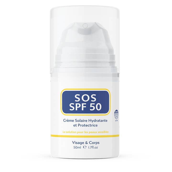 SOS SPF 50 Sun Cream 50ml - French Variation for wholesale by SOS Serum Skincare