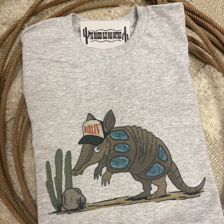 Tatualha Turquesa Armadillo Western Graphic por atacado de The Branded Blue Roan