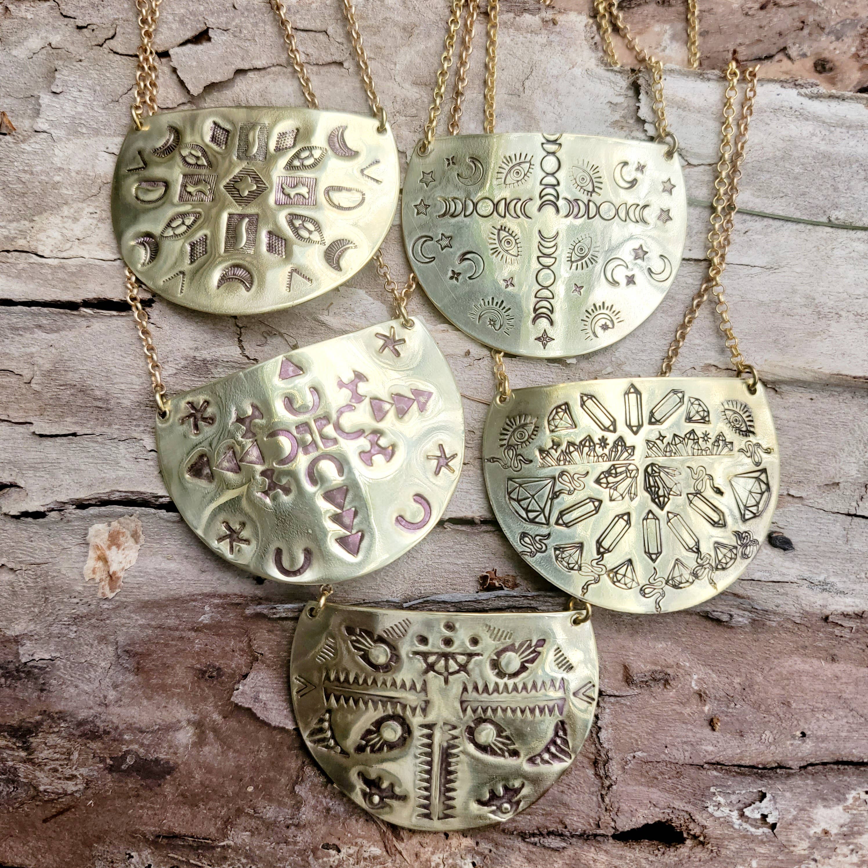 Verdilune – Engroshandel Halskæde med vedhæng – Mandala stemplet messing halskæde14