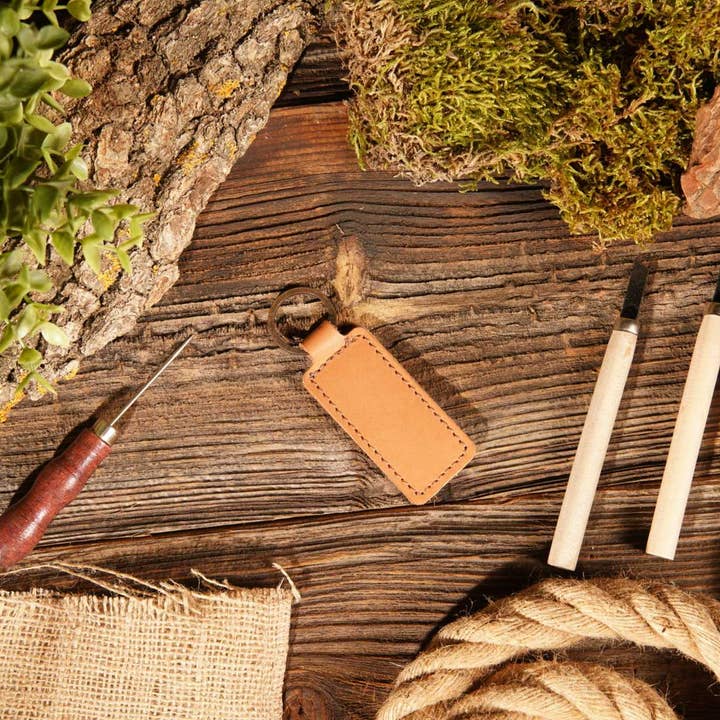 American Leather Goods - Wholesale Keychain - Unisex - Leather Keychain, Geniune Leather Keychain