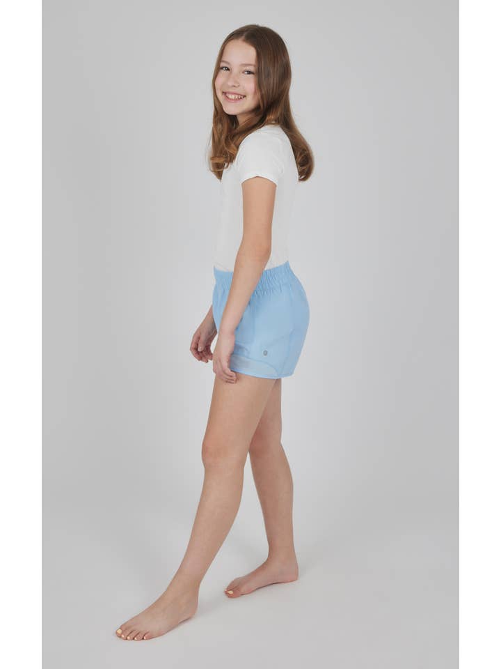 90 Degree by Reflex - Wholesale Athletic Shorts - Kids - Girls Lightstreme Short with Mesh Detail and Inner Panty
