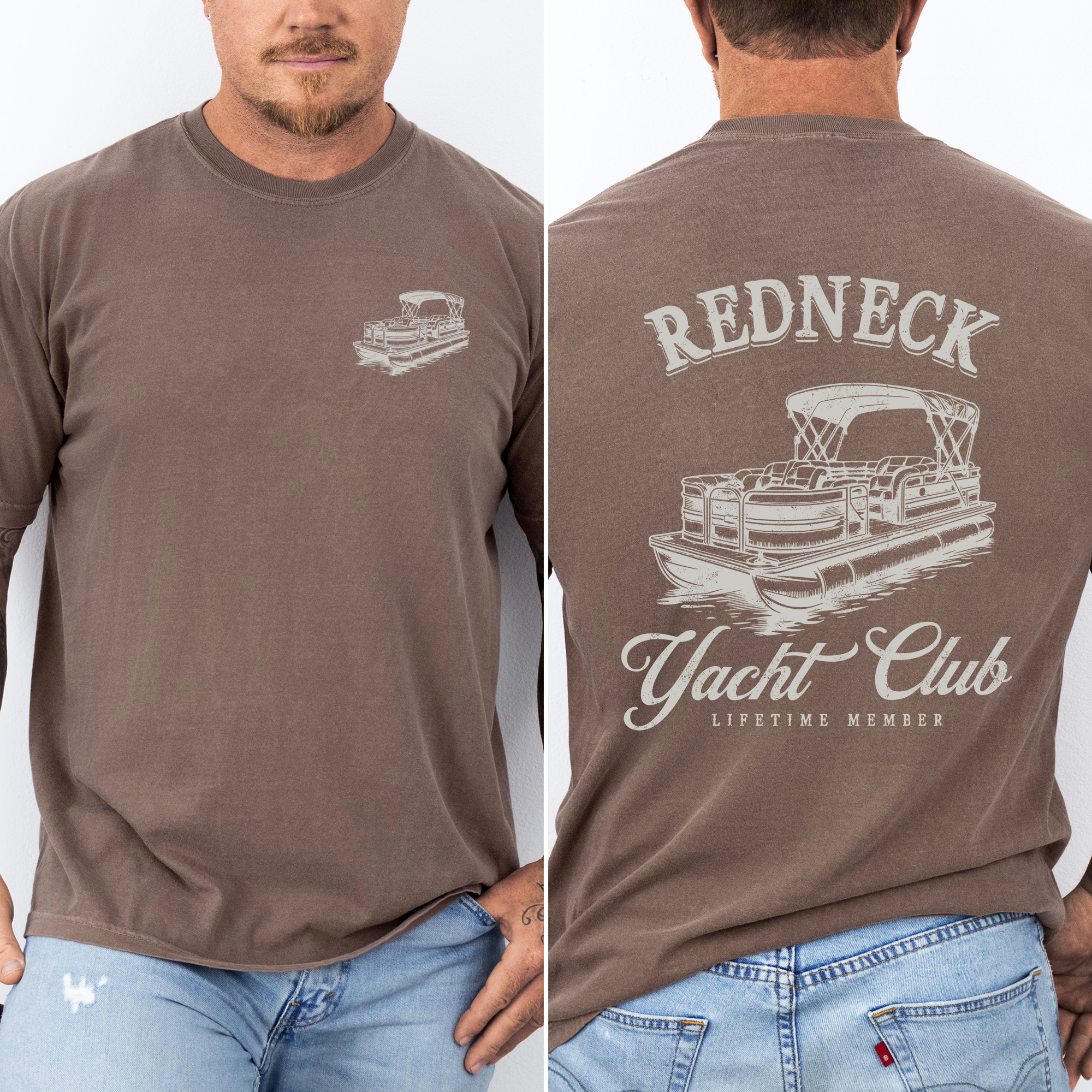 Refinery Number One LLC - Wholesale T-Shirt (Graphic) - Unisex - Redneck Yacht Club Boating, Country, Lake Life T-Shirt2