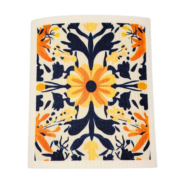 Summer Bloom Mosaic Swedish Dishcloth - Summer Decor for wholesale by Home Accents By Driftless