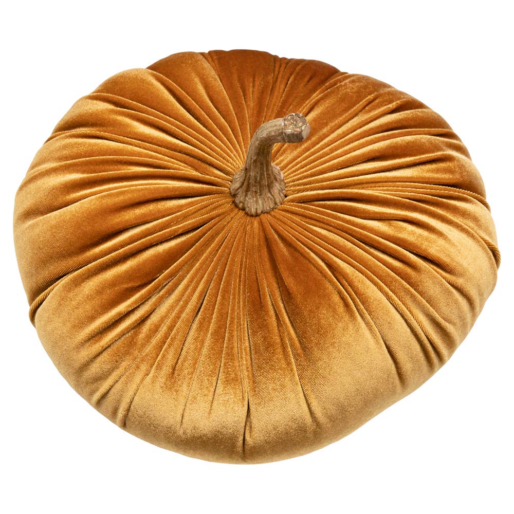 Mars & More - Brand of B Living – wholesale Dekorativt bordsobjekt – Dekorativ pumpa i orange sammet, 28 cm2