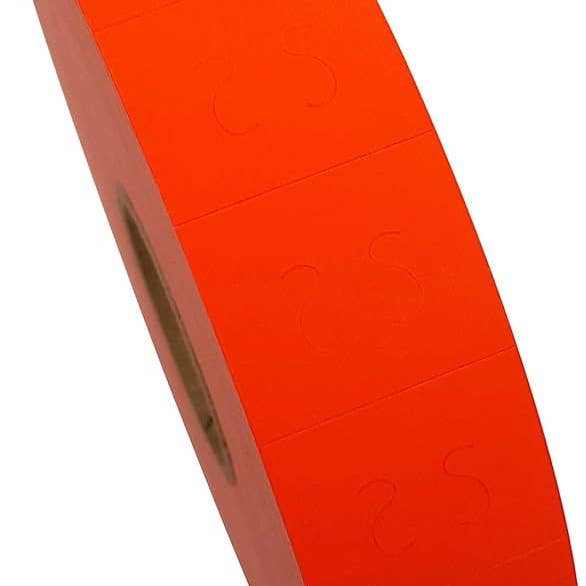 EcoQuality - Wholesale Food/Beverage Label - Fluorescent Garvey Tape Label Rolls For Price Gun