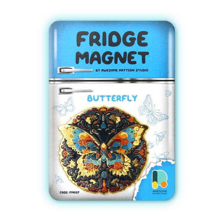 Butterfly - Dekorativ køleskabsmagnet for engroshandel hos Awesome Pattern Studio