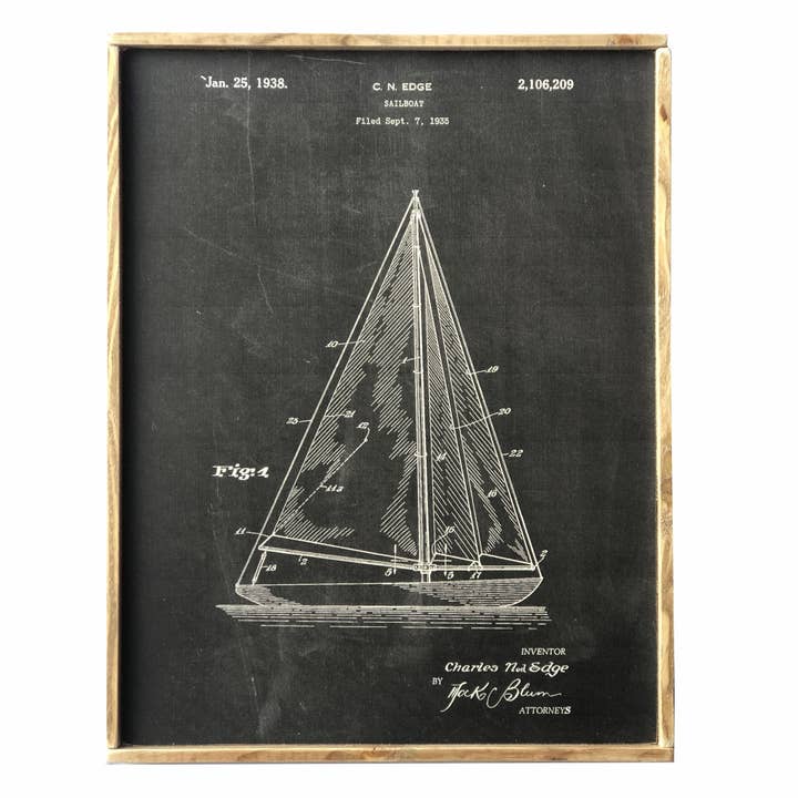 Vintage Print, Sailboat, Nautical Art, Wall Decor, Summer for wholesale by Graphically Speaking Design