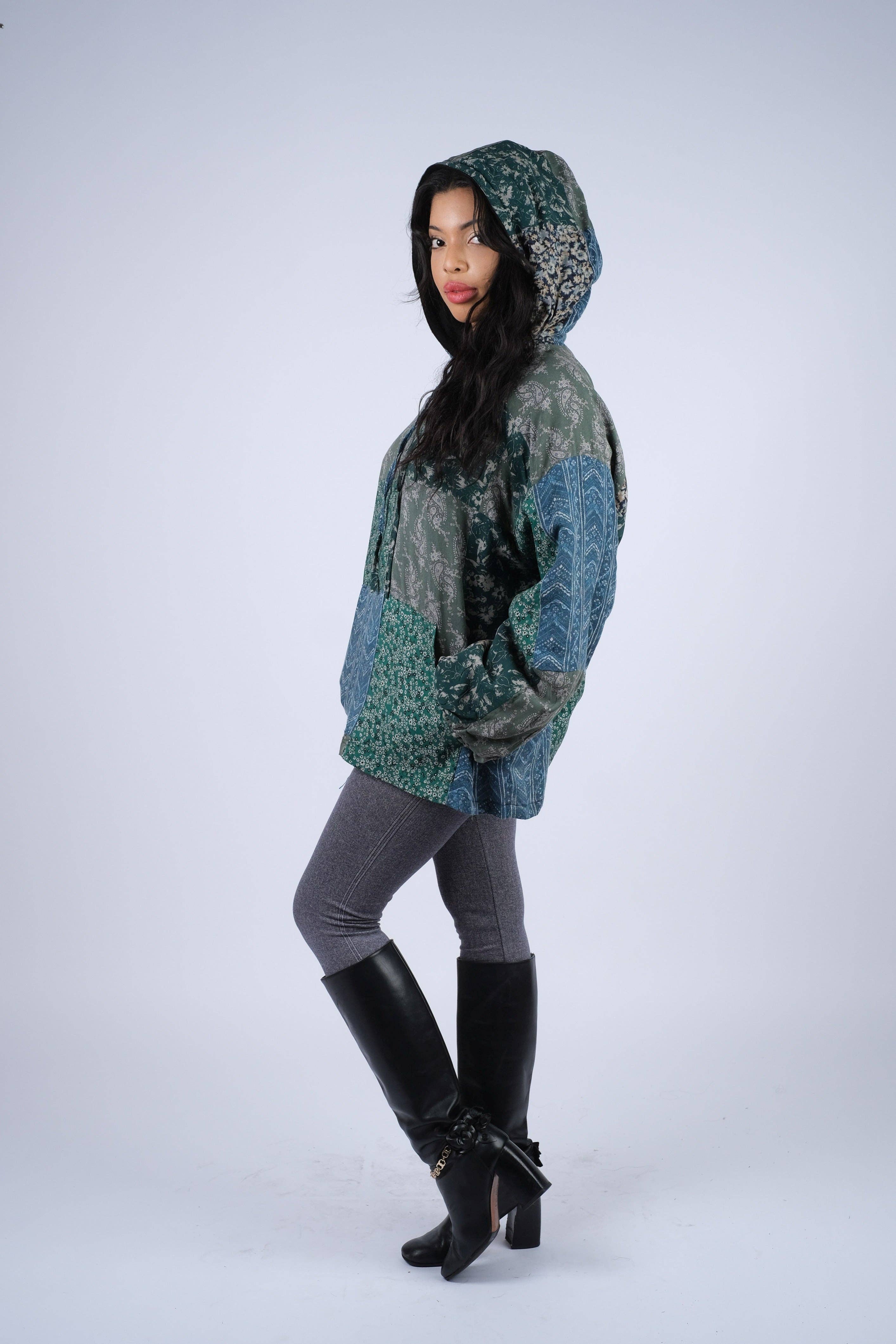 Sacred Threads - Wholesale Hoodie - Women's - Patchwork Rayon Hoodie8
