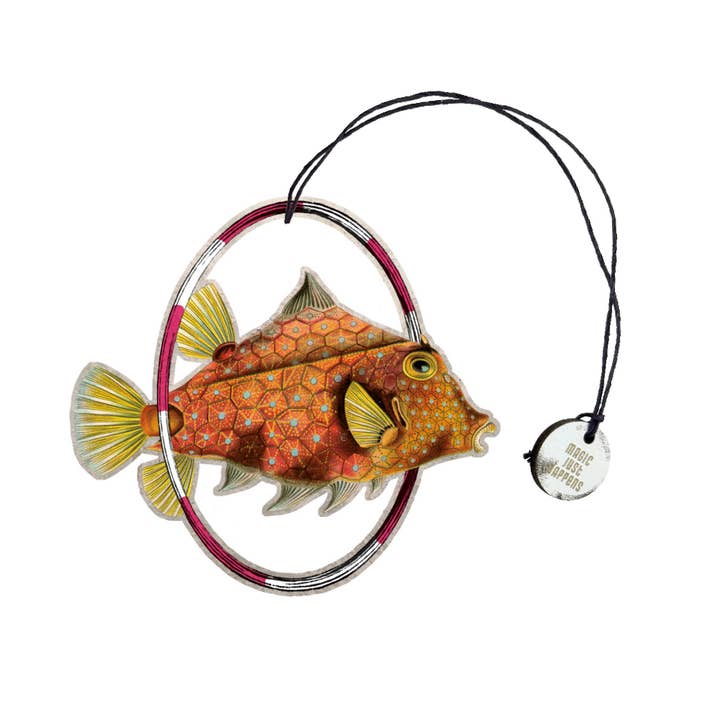 Adorno decorativo de pez tetrosomus gibbosus con hula hoop para venta al por mayor de Pabuku