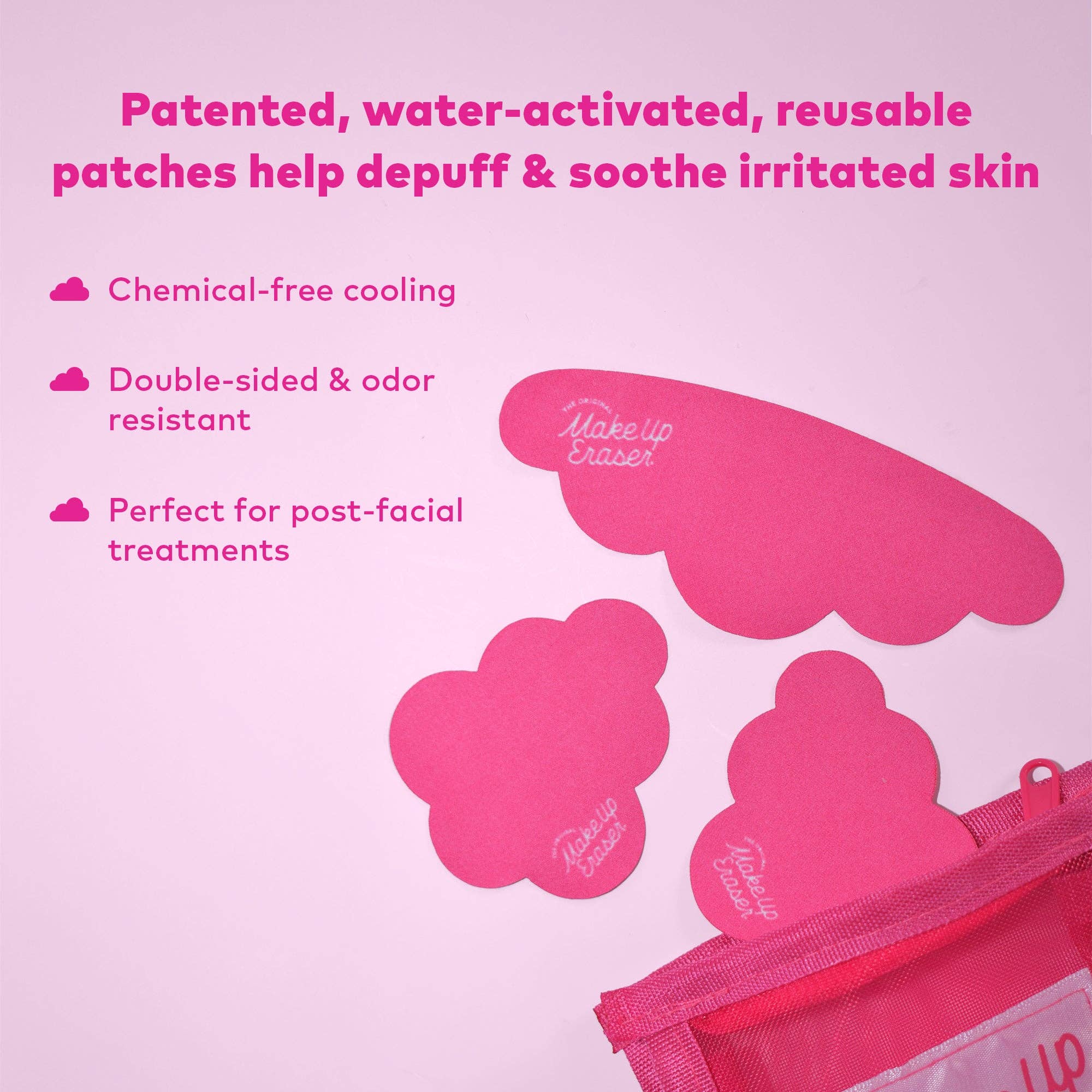 The Original MakeUp Eraser - Wholesale Skincare Face Mask - Facial Cooling Clouds Reusable Patches | Instant Cooling3
