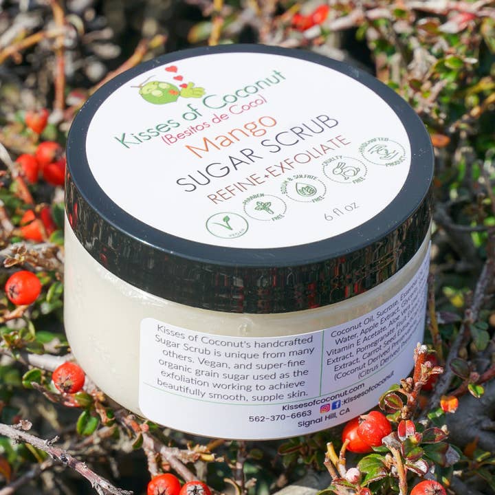 Mango Sugar Scrub for wholesale by Kisses of Coconut