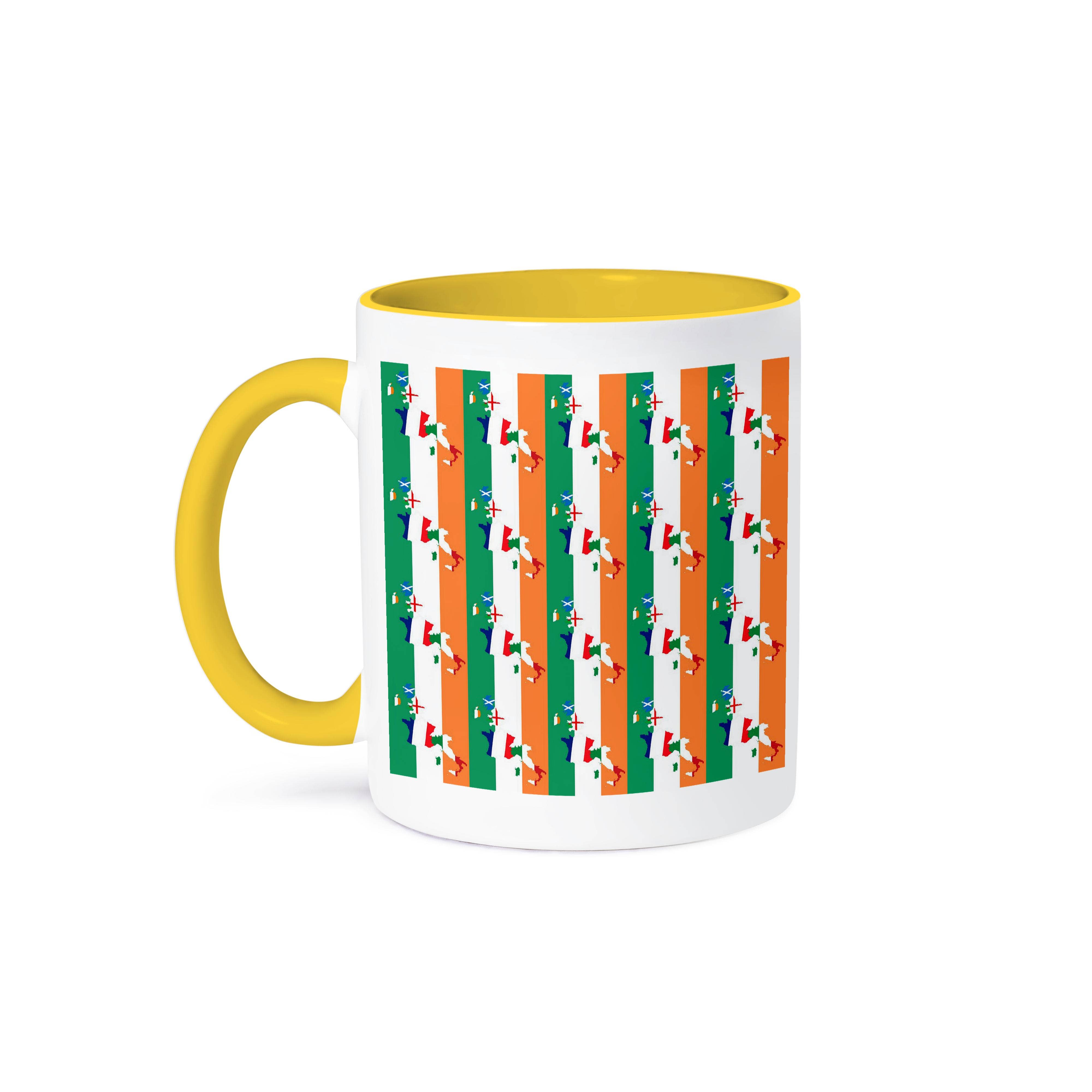 3dRose - Wholesale Coffee Mug - 3dRose, Ireland Rugby Fan Irish Tricolour Flag Pattern, Mug0