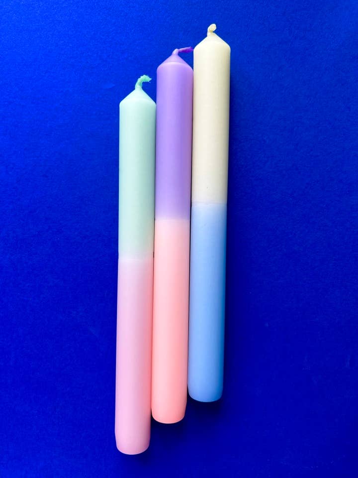 Trio de bougies Dip Dye EASTER DELIGHT pour la vente par The Colour Emporium