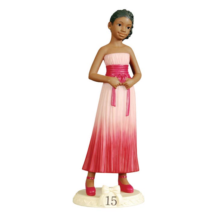 15815: African American Birthday Girls, Age 15, 7.75"H for wholesale by Positive Image Gifts